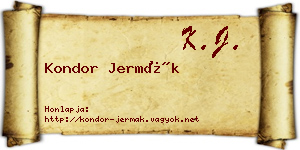 Kondor Jermák névjegykártya